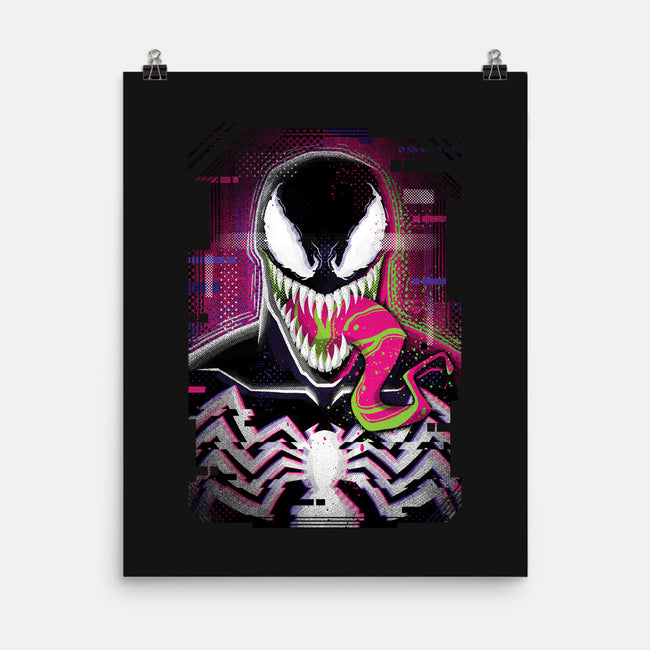 Venom Glitch-none matte poster-danielmorris1993