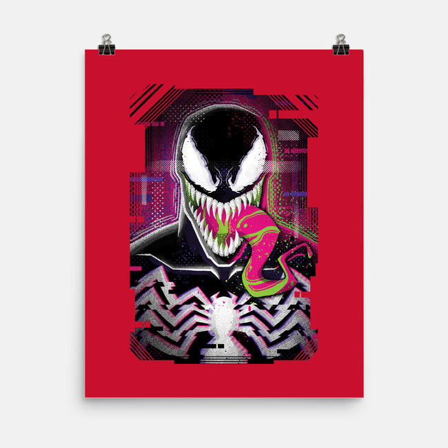 Venom Glitch-none matte poster-danielmorris1993