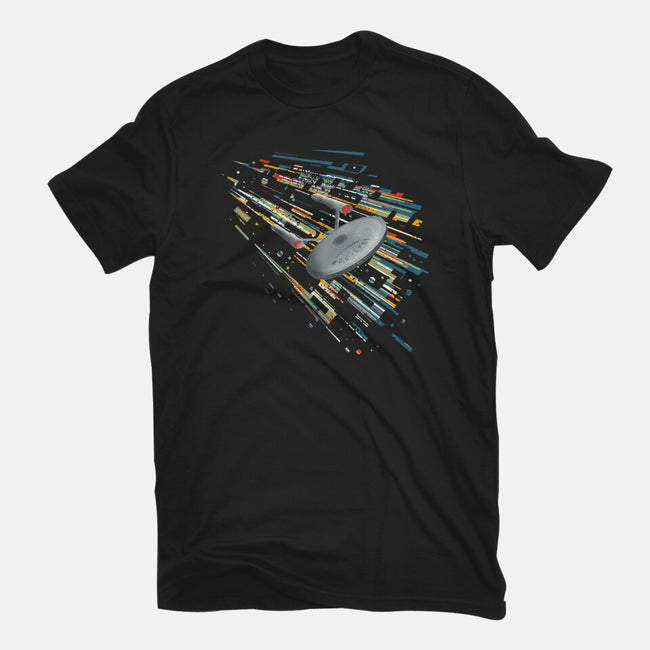 Boldly Going Into Deep Space-mens basic tee-kharmazero