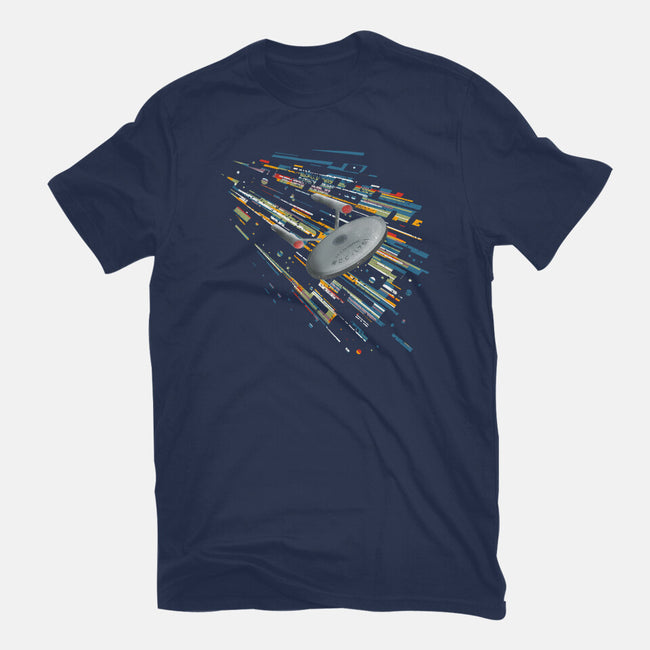 Boldly Going Into Deep Space-mens basic tee-kharmazero