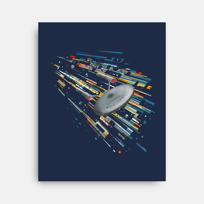 Boldly Going Into Deep Space-none stretched canvas-kharmazero