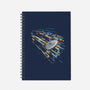Boldly Going Into Deep Space-none dot grid notebook-kharmazero