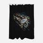 Boldly Going Into Deep Space-none polyester shower curtain-kharmazero