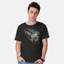Boldly Going Into Deep Space-mens basic tee-kharmazero