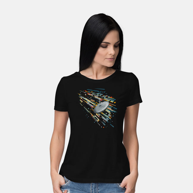 Boldly Going Into Deep Space-womens basic tee-kharmazero