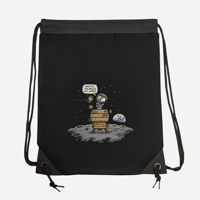 The Beagle Has Landed-none drawstring bag-kg07