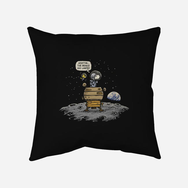 The Beagle Has Landed-none removable cover w insert throw pillow-kg07