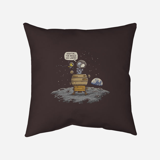 The Beagle Has Landed-none removable cover w insert throw pillow-kg07