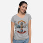 Appetite For Corruption-womens v-neck tee-Skullpy
