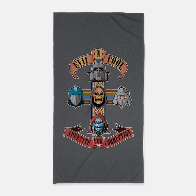 Appetite For Corruption-none beach towel-Skullpy
