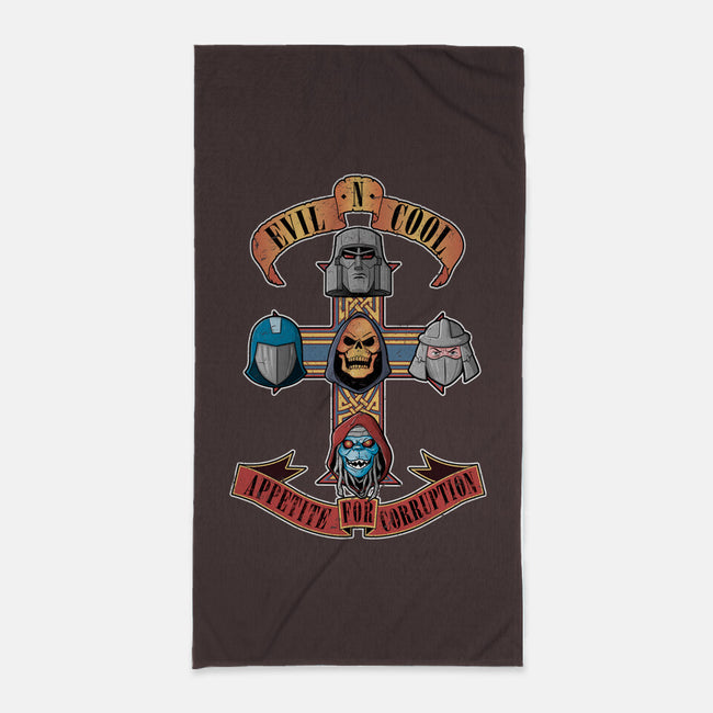 Appetite For Corruption-none beach towel-Skullpy