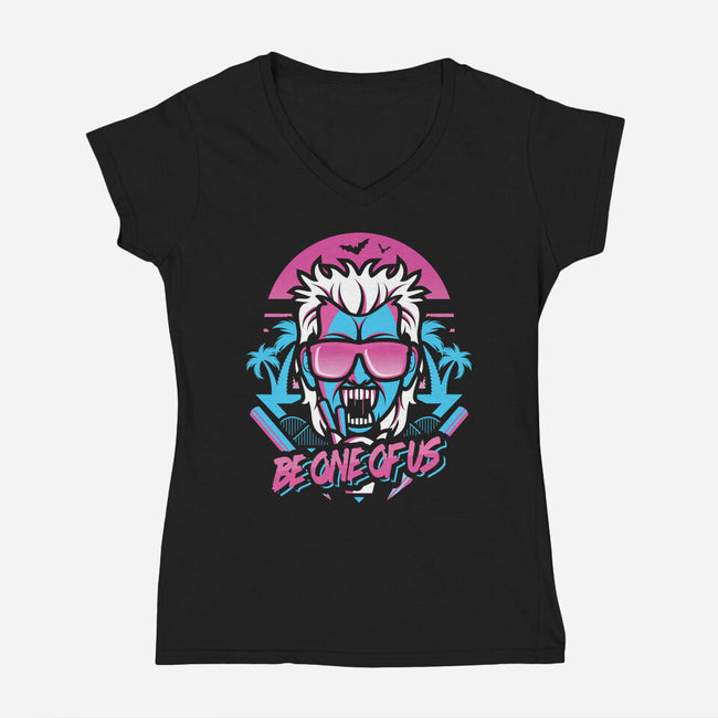 Rad Vampire-womens v-neck tee-jrberger