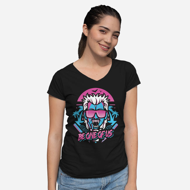 Rad Vampire-womens v-neck tee-jrberger