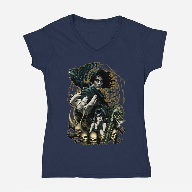 Lord Of Dreams-womens v-neck tee-Conjura Geek