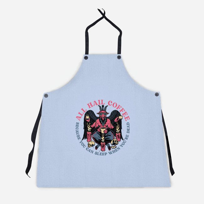 All Hail Coffee-unisex kitchen apron-momma_gorilla