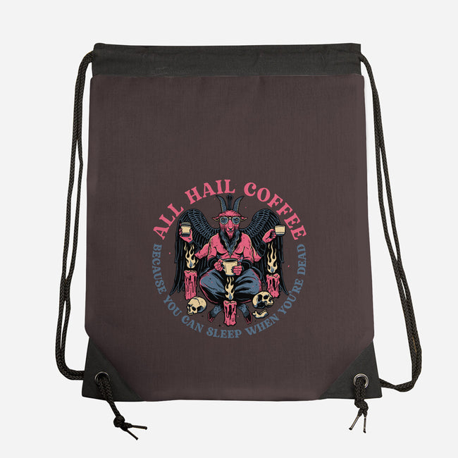 All Hail Coffee-none drawstring bag-momma_gorilla