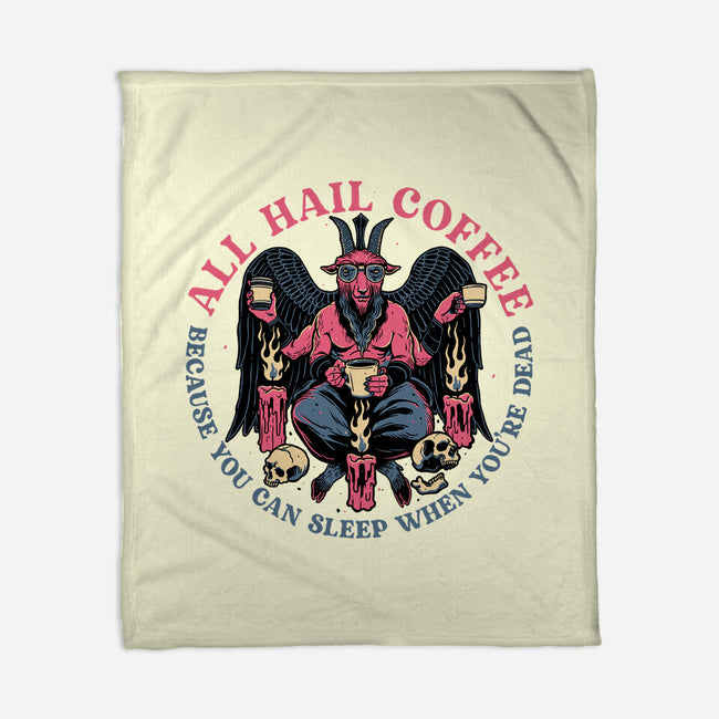 All Hail Coffee-none fleece blanket-momma_gorilla