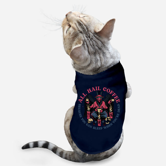 All Hail Coffee-cat basic pet tank-momma_gorilla