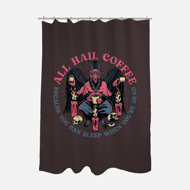 All Hail Coffee-none polyester shower curtain-momma_gorilla