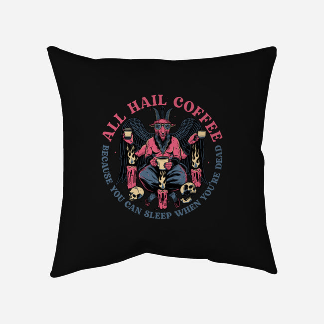 All Hail Coffee-none removable cover w insert throw pillow-momma_gorilla