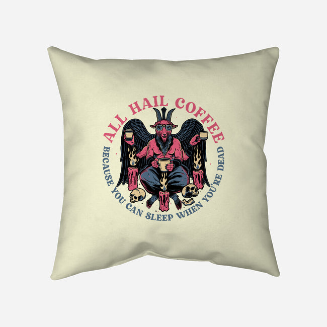 All Hail Coffee-none removable cover throw pillow-momma_gorilla