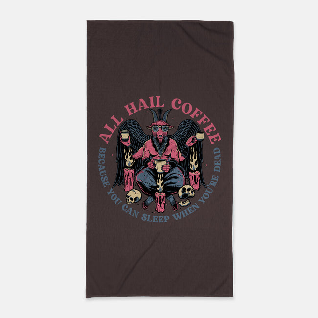 All Hail Coffee-none beach towel-momma_gorilla