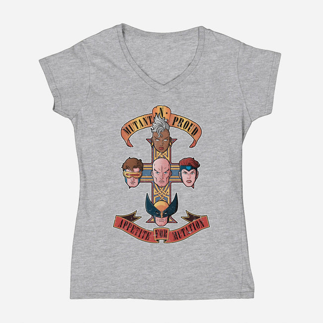 Appetite For Mutation-womens v-neck tee-Skullpy