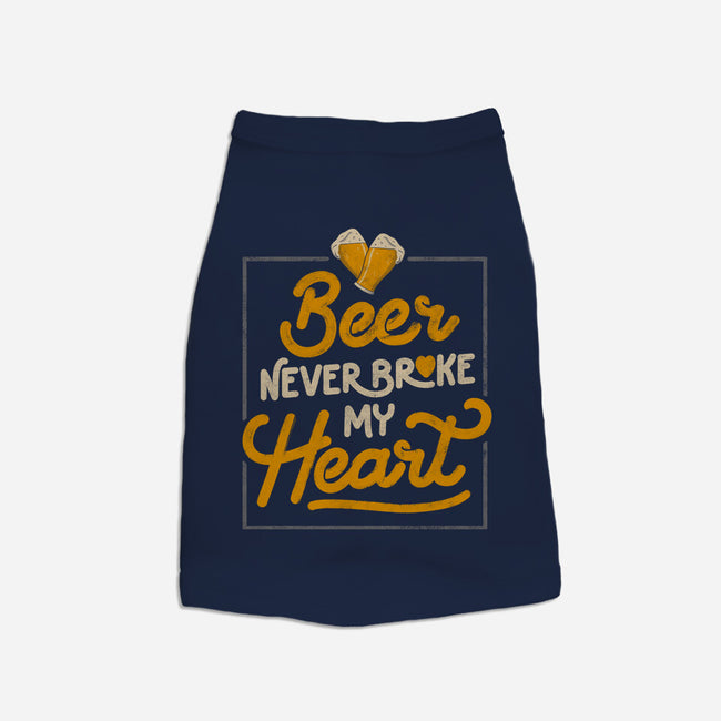 Beer Never Broke My Heart-dog basic pet tank-eduely
