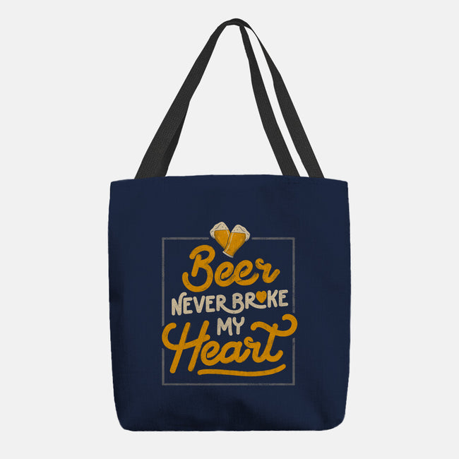 Beer Never Broke My Heart-none basic tote bag-eduely