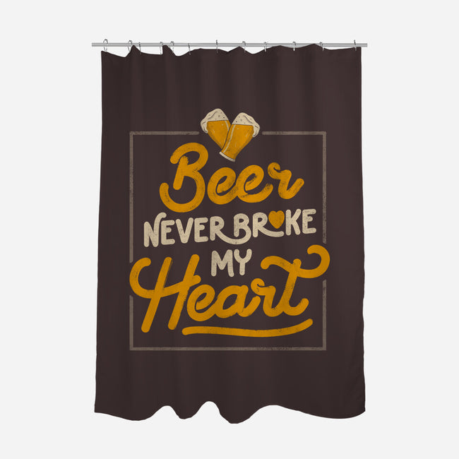 Beer Never Broke My Heart-none polyester shower curtain-eduely