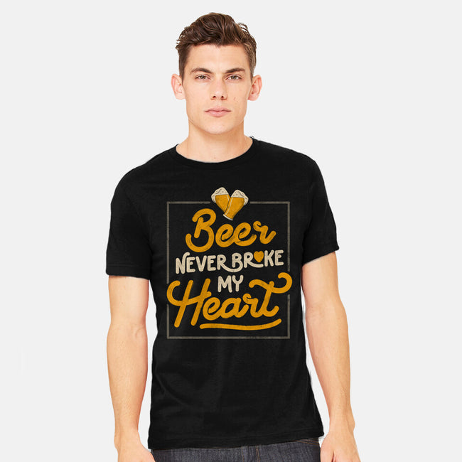 Beer Never Broke My Heart-mens heavyweight tee-eduely