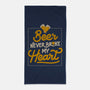 Beer Never Broke My Heart-none beach towel-eduely