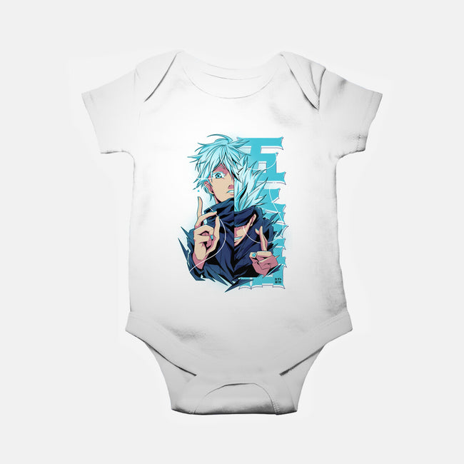 Blue Eyes-baby basic onesie-Kabuto Studio