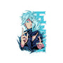 Blue Eyes-none removable cover w insert throw pillow-Kabuto Studio