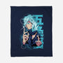 Blue Eyes-none fleece blanket-Kabuto Studio