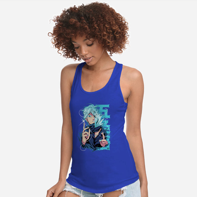 Blue Eyes-womens racerback tank-Kabuto Studio