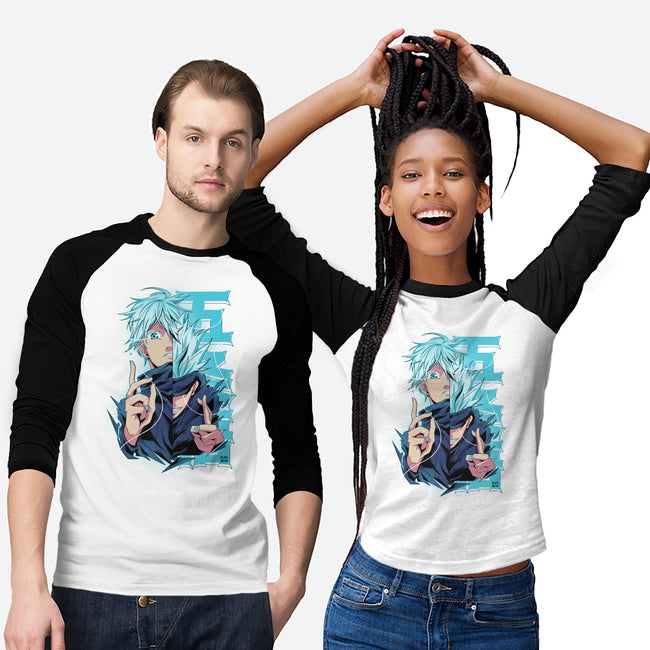 Blue Eyes-unisex baseball tee-Kabuto Studio