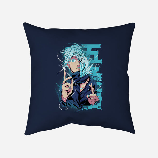 Blue Eyes-none removable cover throw pillow-Kabuto Studio