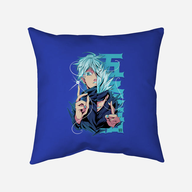 Blue Eyes-none removable cover throw pillow-Kabuto Studio