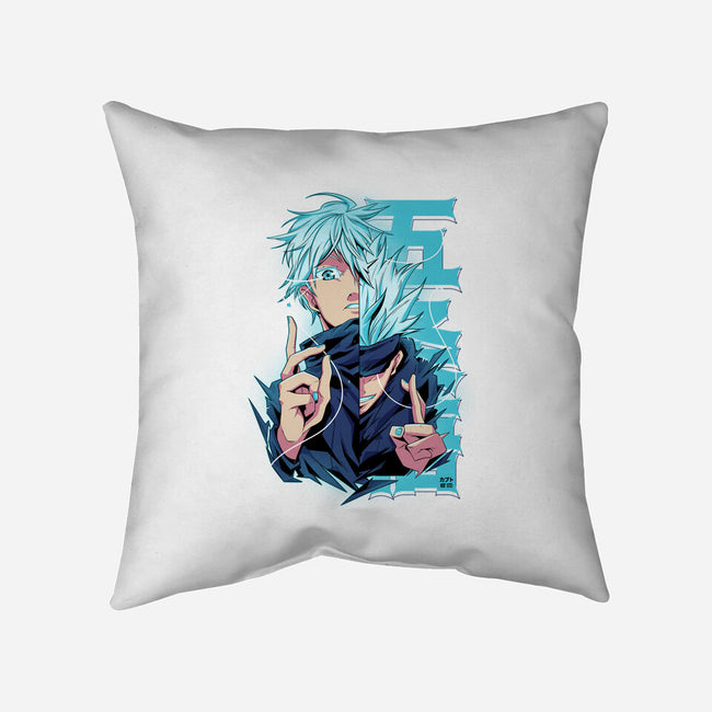 Blue Eyes-none removable cover throw pillow-Kabuto Studio