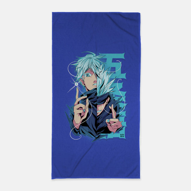 Blue Eyes-none beach towel-Kabuto Studio