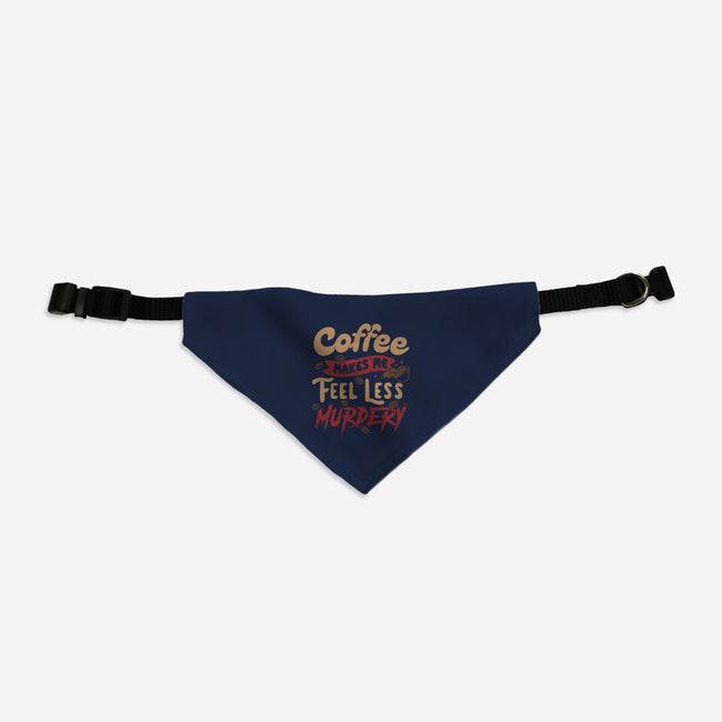 Coffee Makes Me Feel Less Murdery-cat adjustable pet collar-tobefonseca