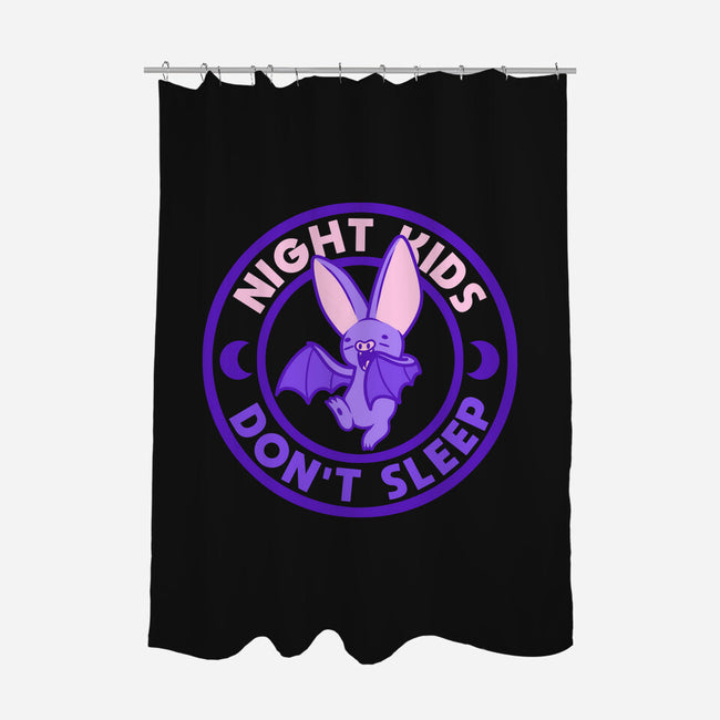 Don't Sleep-none polyester shower curtain-yumie