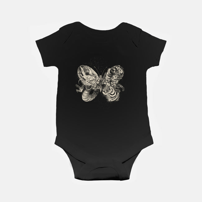 Dragon Tiger Butterfly-baby basic onesie-tobefonseca