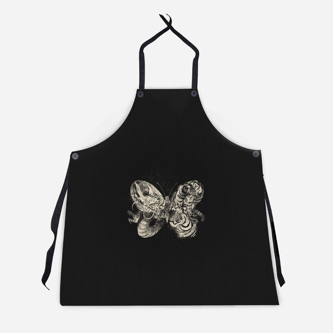 Dragon Tiger Butterfly-unisex kitchen apron-tobefonseca