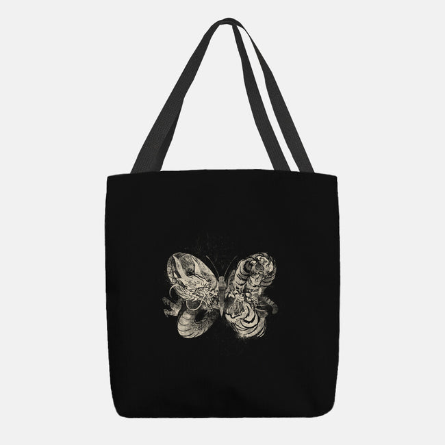 Dragon Tiger Butterfly-none basic tote bag-tobefonseca