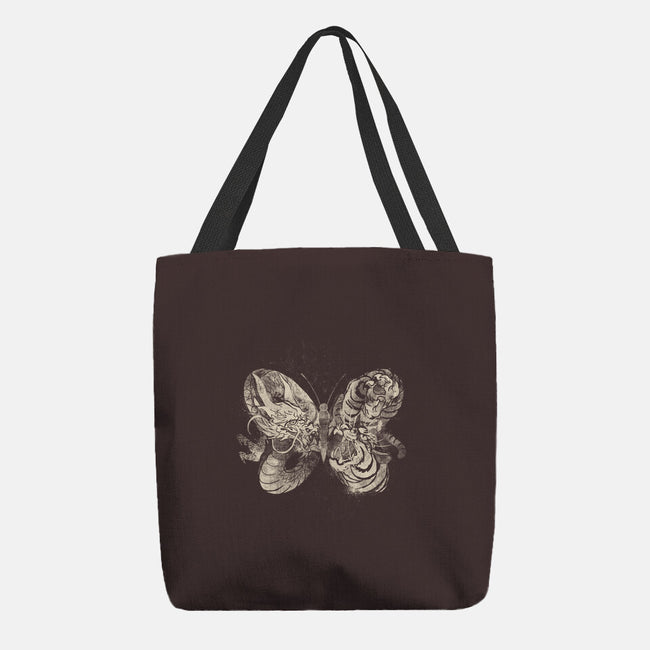 Dragon Tiger Butterfly-none basic tote bag-tobefonseca