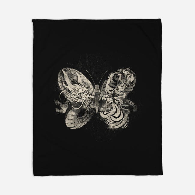 Dragon Tiger Butterfly-none fleece blanket-tobefonseca