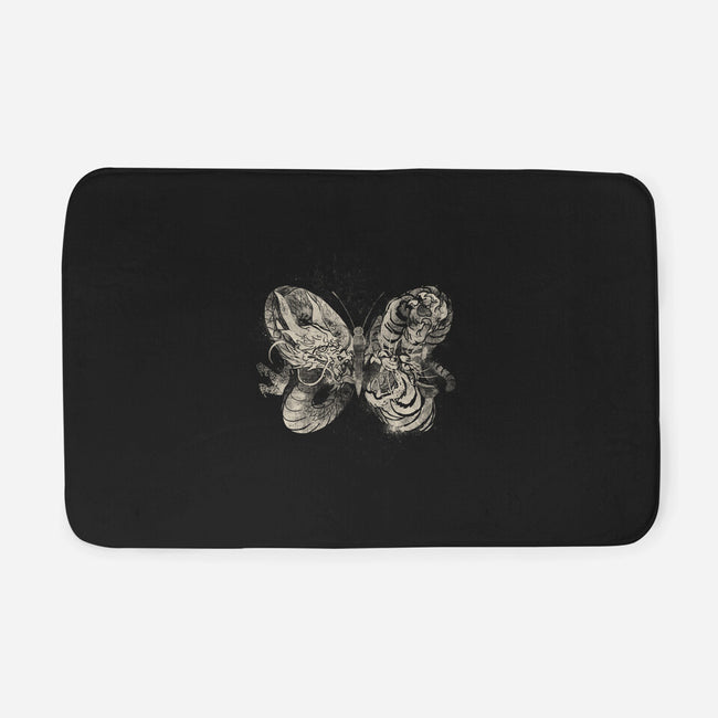 Dragon Tiger Butterfly-none memory foam bath mat-tobefonseca