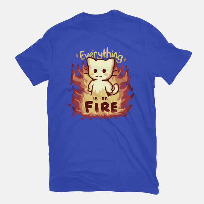 Everything Is On Fire-womens fitted tee-TechraNova